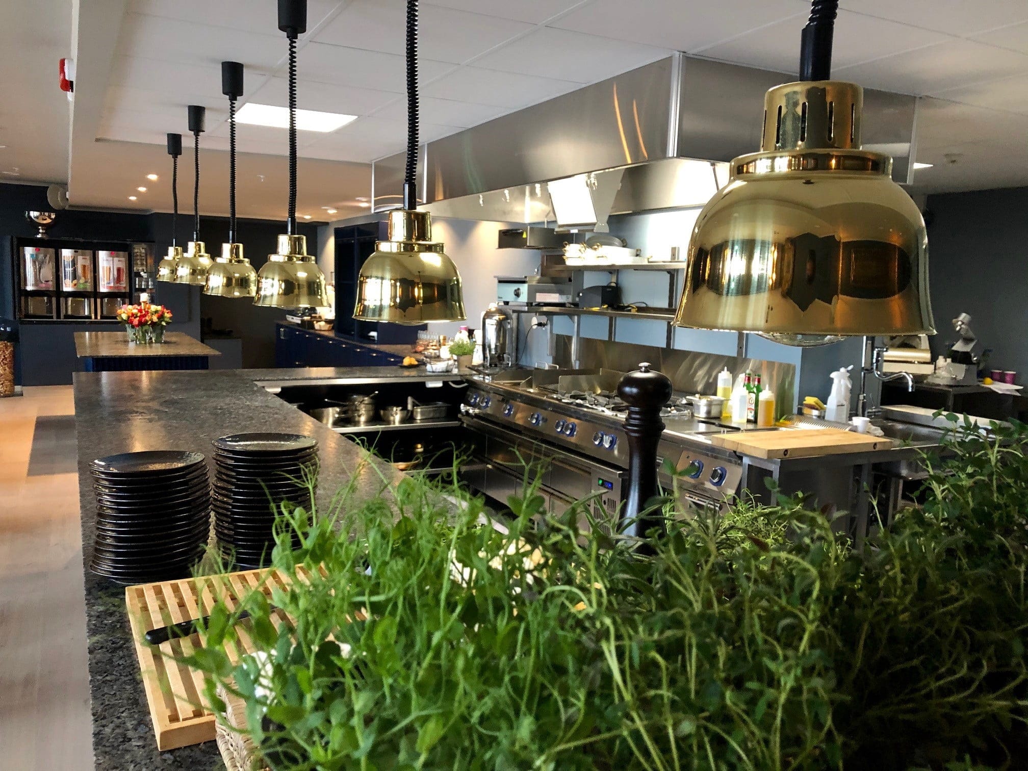Grand hotel larvik storkjøkken kantine varmelamper