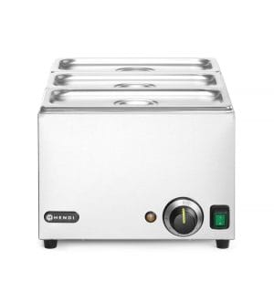 Sett: Bain-marie HENDI RANGER + 3x GN 1/3 med lokk, HENDI, GN 1/1, 230V/1000W, 590x332x(H)242mm Diverse Varmeholding