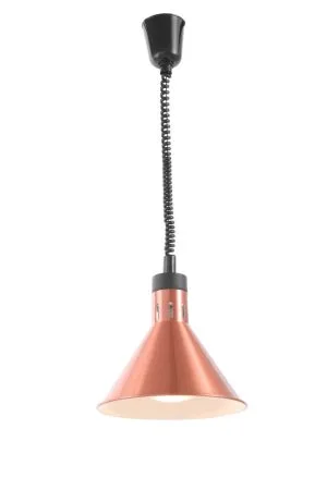 Justerbar varmelampe konisk, HENDI, kobber, 230V/250W, ø275x(H)250mm Storkjøkken
