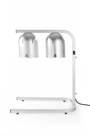 2 lamper infrarød bordlampe, HENDI, sølv, 230V/250W, 453x360x(H)790mm Storkjøkken 2