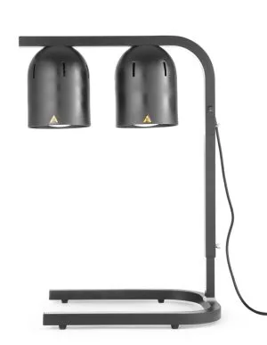 2 lamper infrarød bordlampe, HENDI, svart, 230V/250W, 453x360x(H)790mm Storkjøkken