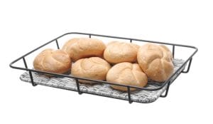 Bakerikurv med kant i rustfritt stål, HENDI, lys grå, 400x300x(H)50mm Buffé Presentasjon 2