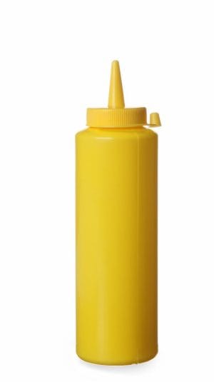 Dispenserflaske, Dressingflaske HENDI, 0,2L, gul, ø50x(H)185mm Presentasjon & Servering