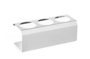Flaskestativ utlevering kiosk sauser flaskeholder, HENDI, 3 hull ø70 mm, 274x102x(H)98mm Presentasjon & Servering
