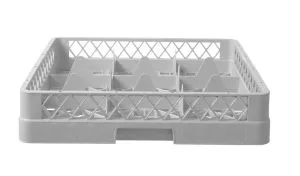 Oppvaskkurv for glass, HENDI, 9 rom, 500x500x(H)104mm Hygiene & Lagring