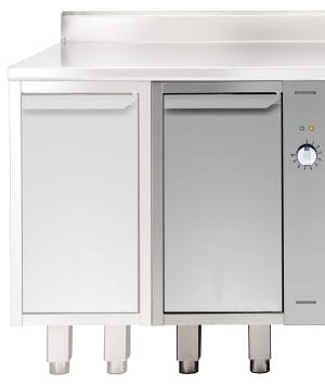 Rustfritt stål Varmeskap, 1+1Dør, Diam. 500 mm Storkjøkken