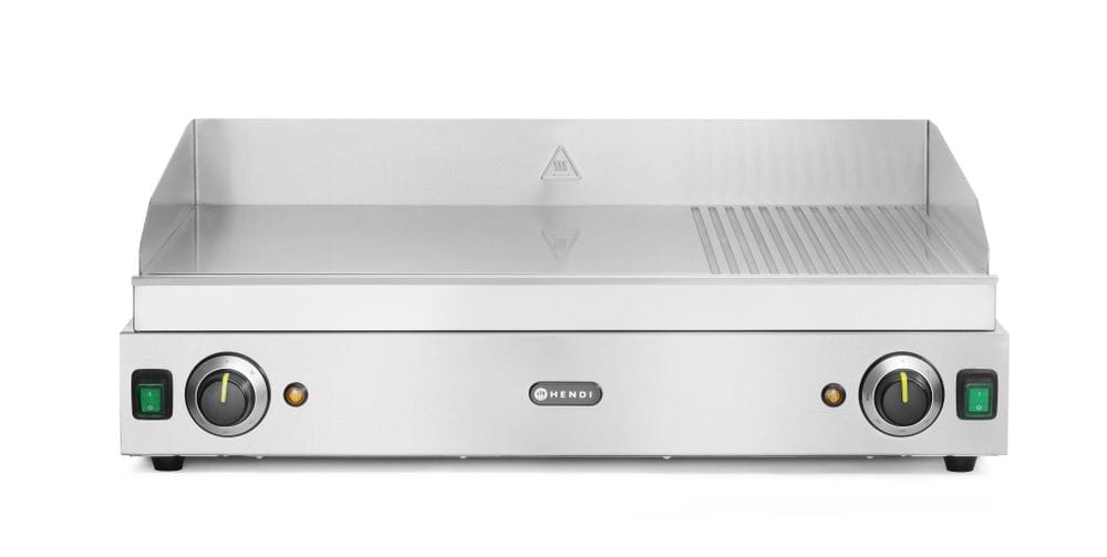 Flatgrill 1/3 rillet+slett, HENDI, Profi Line, 230V/3500W, 720x550x(H)245mm Flatgrill 1