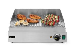 Flatgrill rillet topp, HENDI, Profi Line, helt ribbet, 230V/2400W, 550x435x(H)245mm Flatgriller 2