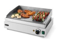 Flatgrill rillet topp, HENDI, Profi Line, helt ribbet, 230V/2400W, 550x435x(H)245mm Flatgrill 3