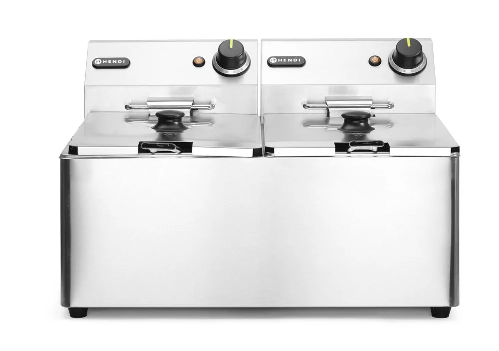 Frityrkoker Kitchen Line – 2x 8L, HENDI, Kitchen Line, 16L, 230V/7000W, 542x430x(H)351mm Frityrkoker 2