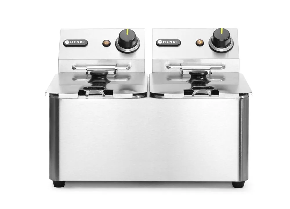 Frityrkoker Kitchen Line – 2x4L, HENDI, Kitchen Line, 8L, 230V/6000W, 470x380x(H)315mm Frityrkoker 2