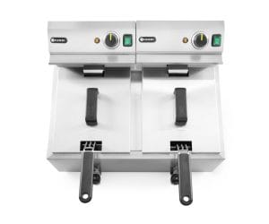 Frityrkoker Profi Line med avløpskran, 2 × 8 l, HENDI, Profi Line, 16L, 230V/7000W, 610x515x(H)369mm Frityr 2