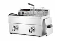 Frityrkoker induksjon, med avløpskran – 2 x 8 l, HENDI, Profi Line, 16L, 230V/7000W, 577x609x(H)410mm Frityrkoker 4