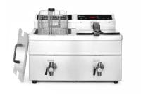 Frityrkoker induksjon, med avløpskran – 2 x 8 l, HENDI, Profi Line, 16L, 230V/7000W, 577x609x(H)410mm Frityrkoker 5