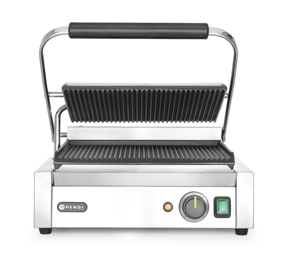Kontaktgrill Panini, HENDI, ribbet topp og bunn, 230V/2200W, 432x396x(H)214mm Griller 2