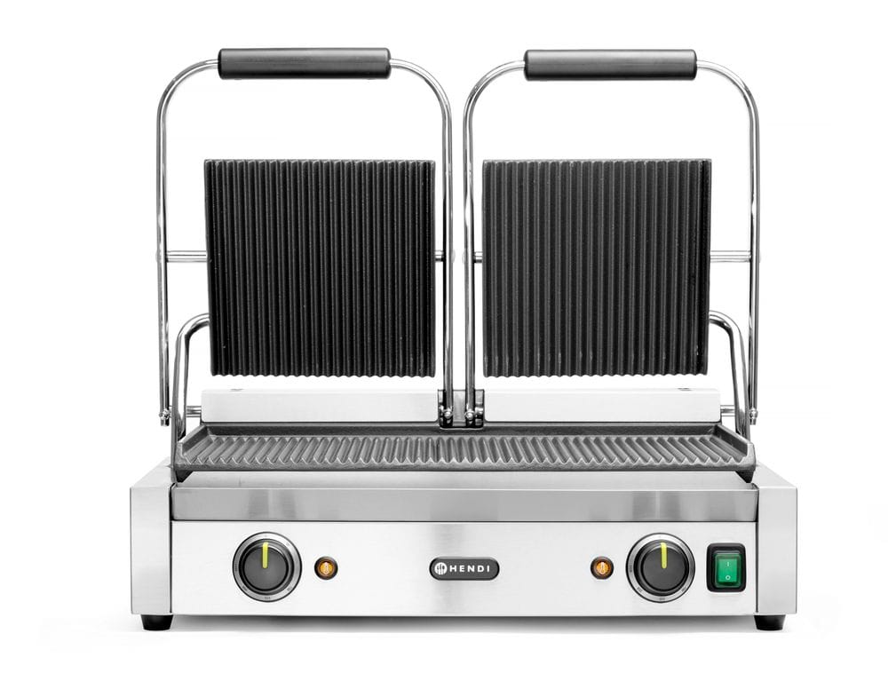 Kontaktgrill – dobbelgrill, HENDI, ribbet topp og bunn, 230V/3600W, 570x395x(H)510mm Griller 2
