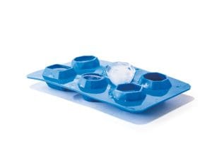 Isbitform edelstensformet, BarUp, blå, 2 stk., 190x105x(H)30mm Bar & Kaffe