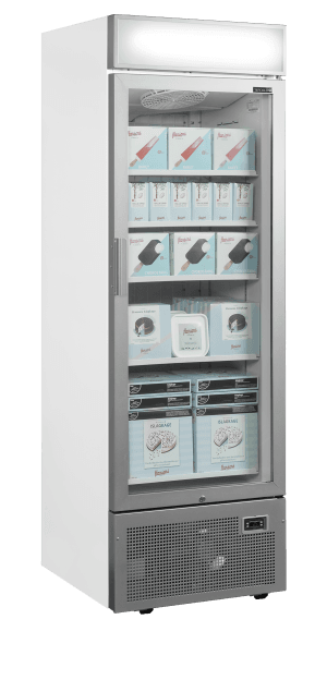 Eksponeringsskap fryser display, UFSC1450GCP NF Sølv, Vol: 544 / 440  liter, 230v Kjøl og frys 2