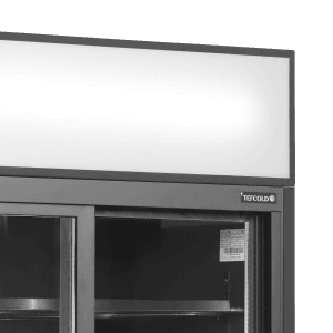 Sort 2-dørs Kjølt eksponeringsskap inkl. displayskjerm FSC891S Sort, Vol: 707 / 462  liter, 230v Kjøl og frys 2