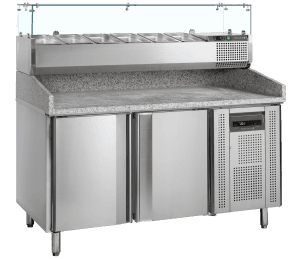 Pizzabenk inkl. Vegg PT1200 + VK38-150, Vol: 390 / 370 liter, 230v Kjøl og frys Pizzabenk inkl. Vegg PT1200 + VK38-150, Vol: 390 / 370 liter, 230v Kjøl og frys