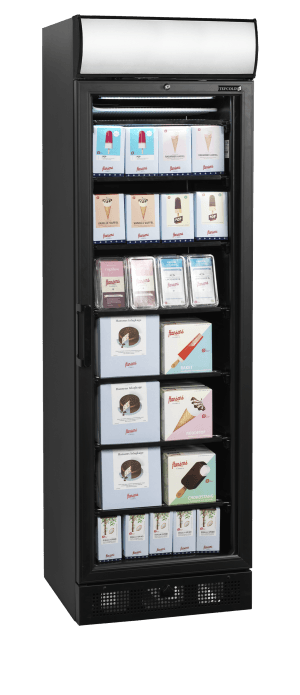 Fryseskap display UFSC371GCP Sort, enkel Vol: 300 / 270  liter, 230v Kjøl og frys 2