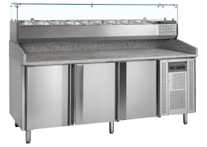 Pizzabenk inkl.garnityrrenne PT1300 + VK38-200, Vol: 580 / 565 liter, 230v Kjøl og frys Pizzabenk inkl.garnityrrenne PT1300 + VK38-200, Vol: 580 / 565 liter, 230v Kjøl og frys