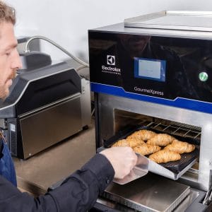 GourmeXpress høyhastighetsovn/speed-ovn, berøringspanel, dobbel magnetron 5,8kW, for steking, grilling og oppvarming, sort, 400V-3N Hurtigovner 2