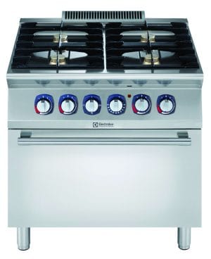 700xp Komfyr 4 bluss (4×5,5 kW) med elektrisk ovn (6 kW) 800 mm 700XP serie