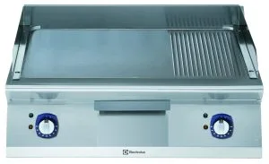 700xp Flatgrill med 2/3 slett + 1/3 riflet matt krom topp 800 mm 700XP serie