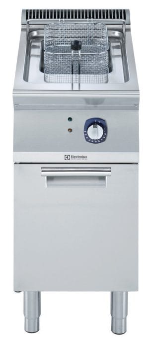 700xp frityrkoker 15 liter stativ m/dør, V-formet brønn med utvendig (skjult) element, 400 mm 700XP serie