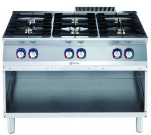 700xp 6 bluss koketopp (6×5,5 kW) med åpent stativ ,1200 mm 700XP serie