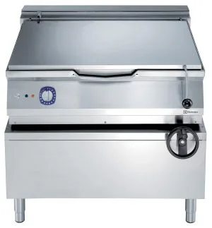 100 liter tippbart stekebord gulvmodell med bunn i rustfritt stål, vannkran, energi- og termostat kontroll 800 mm 900XP serie 2