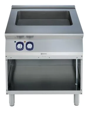 22 liter koke- og stekebord med bunn i rustfritt stål på åpent stativ 800 mm 900XP serie