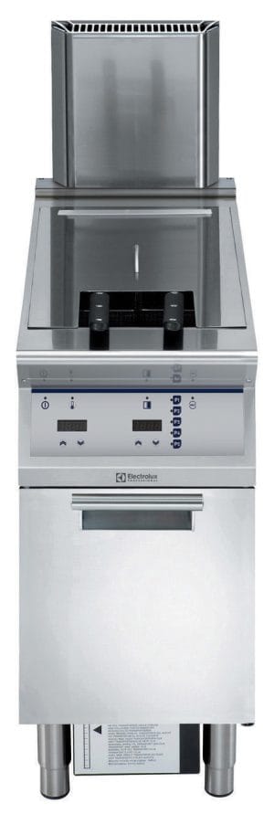 Frityr HP 23 liter på stativ med dør, V-formet brønn med utvendig (skjult) element, elektronisk kontroll, 400 mm 900XP serie