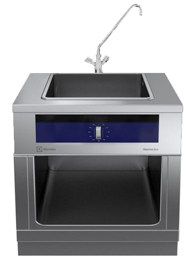 Vannbad 2/1GN med blandebatteri bak.  Betjent fra en side. 400 V Kok- & Stek 2