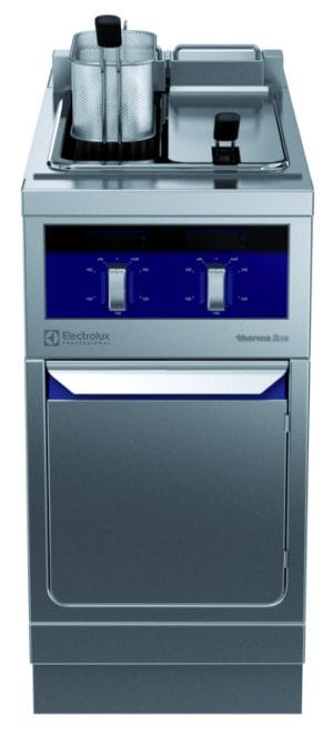 Frityr 5+5 liter. Betjent fra en side. Høyde 700mm eks. sokkel. 400 V Kok- & Stek Frityr 5+5 liter. Betjent fra en side. Høyde 700mm eks. sokkel. 400 V Kok- & Stek