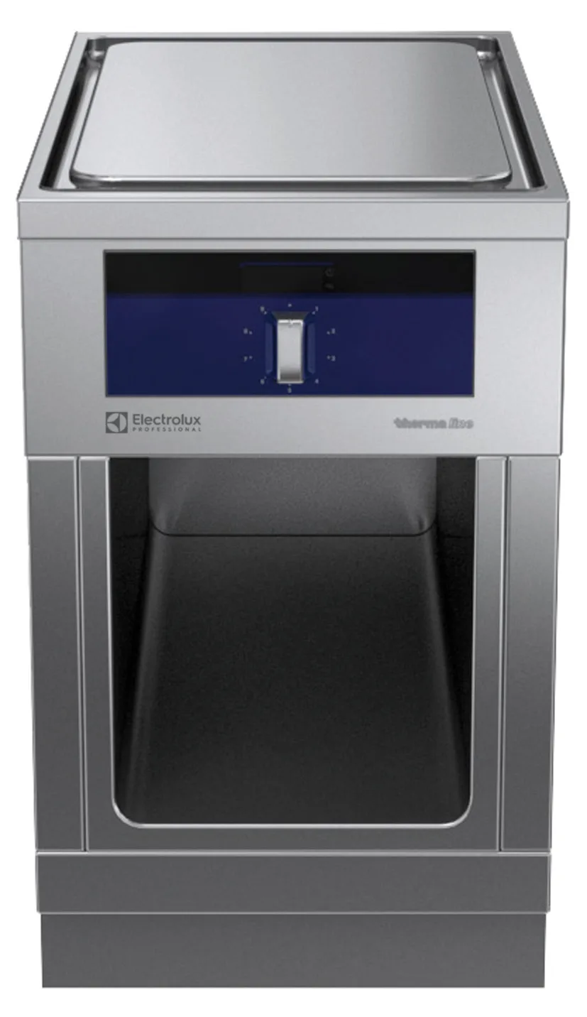 Kokebord med ecotop 2 soner og åpent stativ. Betjent fra 2 sider. Høyde 800mm eks. sokkel 400 V Kok- & Stek 2