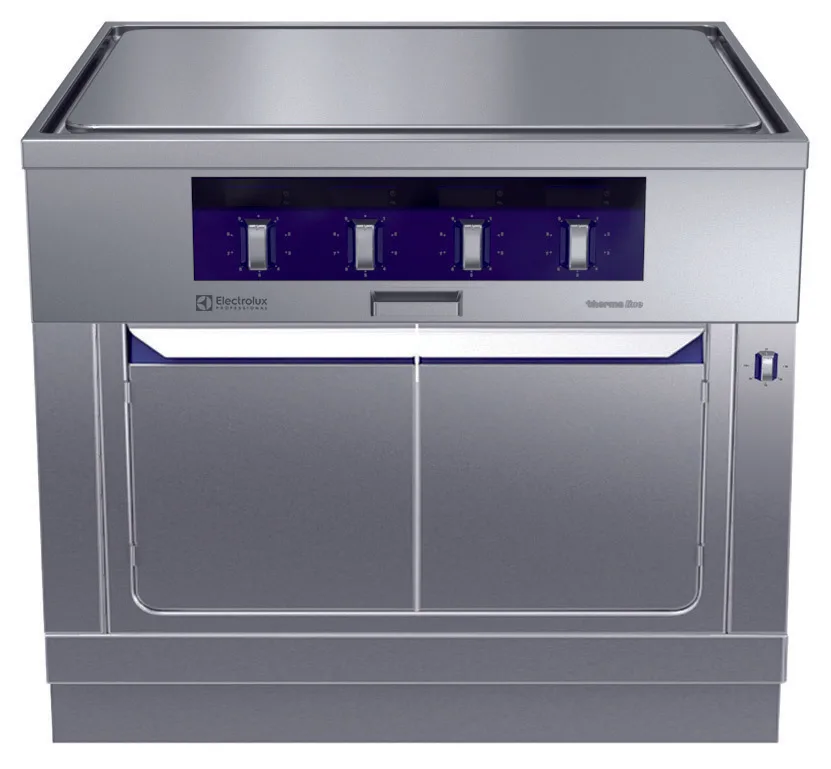 Kokebord med ecotop 4 soner på Varmeskap. Betjent fra en side. Høyde 700mm eks.sokkel. 400 V Kok- & Stek 2