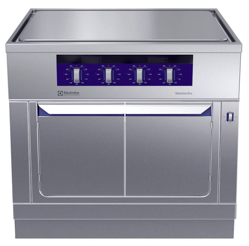 Hel koketopp. 4 soner på Varmeskap. Betjent fra en side. Høyde 700mm eks. sokkel. 400 V Kok- & Stek 2