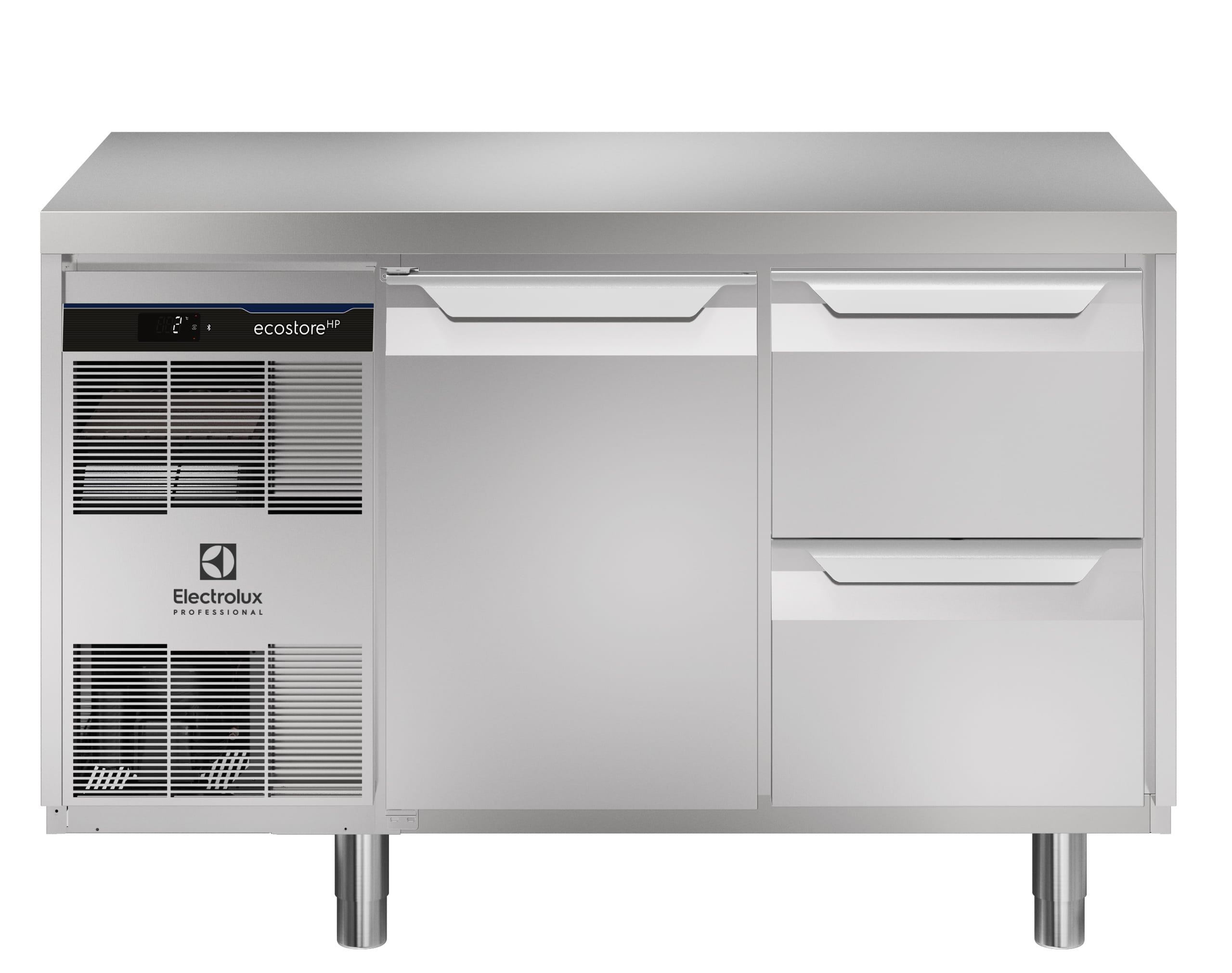 Kjølebenk Ecostore HP 1 dør og 2 x 1/2 skuffer. -2+10°C, Glatt topp, 290 ltr, 230v Kjøl og frys 2