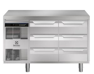 Kjølebenk Ecostore HP 6 x 1/3 skuffer. -2+10°C, Glatt topp, 290 ltr, 230v Kjøl og frys
