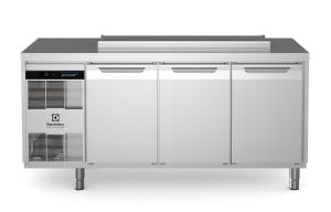 Kjølebenk Ecostore HP. Saladette, 4xGN 1/3, glatt topp, 440 ltr, 230v Kjøl og frys