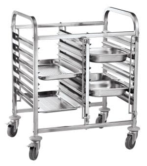 Geidervogn, dobbel – 12 x GN 1/1, HENDI, 740x550x(H)940mm Hygiene & Lagring