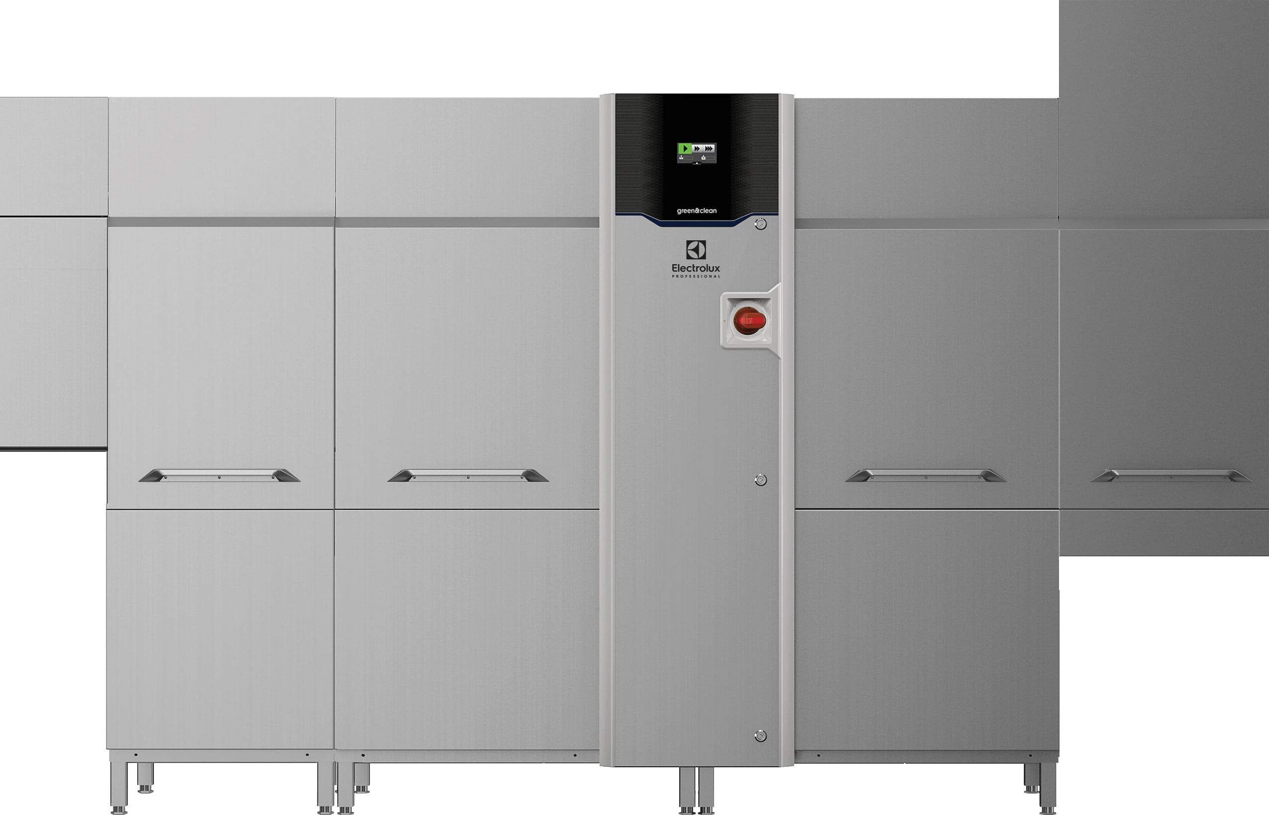 green&clean Tunnel oppvaskmaskin, 400 V, med multi-sluttskylling, 200 kurver/time, middels tørkesone, elektrisk, mating venstre>høyre Oppvaskmaskiner 2