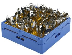 Kurv med 16 bestikkholdere – blå Oppvaskmaskiner