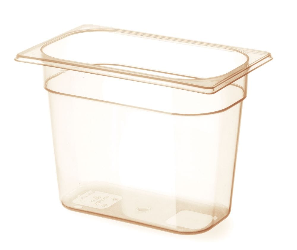 GN 1/4 Kantine, motstandsdyktig mot høye temperaturer, HENDI, GN 1/4, 3,8L, Transparent, 265x162x(H)150mm GN Kantiner 2