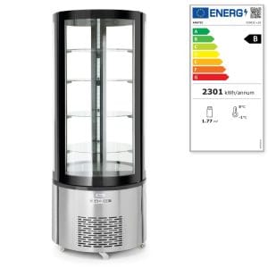 Rundt kakedisplay, kjølemonter Arktic, 360L, 230V/460W, ø680x(H)1755mm Eksponeringsdisker 2