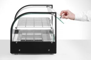 Eksponeringsdisk bordmodell, varm, 2 etg, HENDI, dobbel nivå, svart, 220-240V/800W, 554x376x(H)376mm Eksponeringsdisker 2