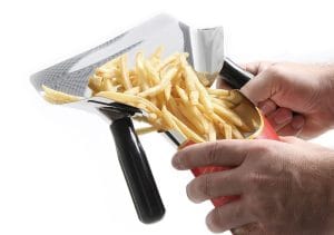 Pommes frites og nachos traktskje, HENDI, svart, 230×220 mm Frityrutstyr
