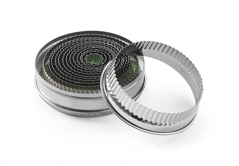 Bakeformer, rund – sett, HENDI, med tagget kant, ø18-108, (H)35mm Bakeutstyr 2